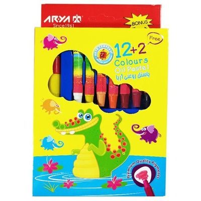 پاستل طلقی آریا (Arye) کد 2027 بسته 12+2 تایی