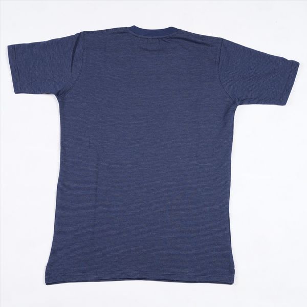 تیشرت حصیری یقه گرد رنگ سرمه ای