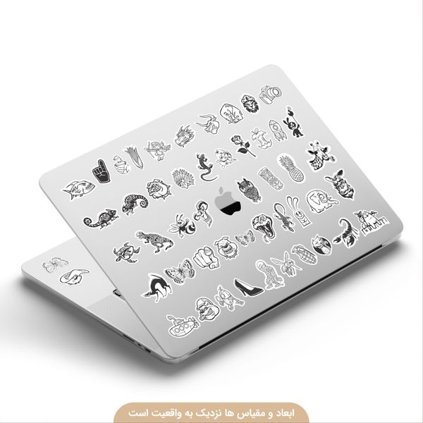 برچسب برش خورده مدل فانتزی سیاه سفید کد 0014 مجموعه‌ی 50 عددی