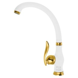 شیر آشپزخانه اسناپل مدل رهام | طراحی مدرن، بدنه برنجی و پرلاتور کاهنده مصرف آب