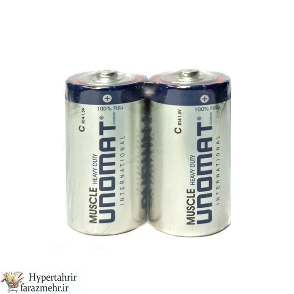 باتری سایز متوسط یونومات MUSCLE HEAVY DUTY شرینک 2 عددی