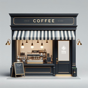 پرده کافی شاپ