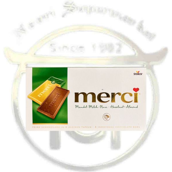 تابلت شکلات مرسی فندوق و بادام 100 گرم