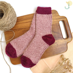 جوراب نیم ساق زنانه موهر پاشنه پنجه رنگی وارداتی