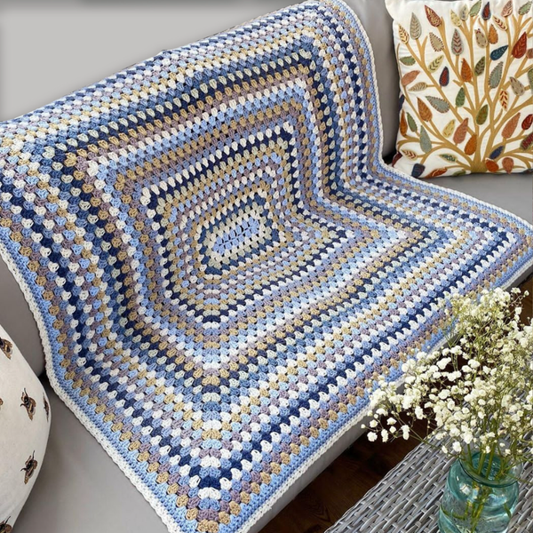 پتو/ شال مبل قلاب بافی مدل ساحل