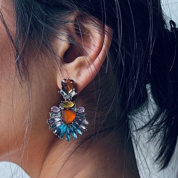 گوشواره سنگ هفت رنگ