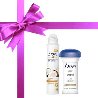 پک بهداشتی اسپری و مام داو Dove اورجینال رایحه اصیل صابون داو و نارگیل بسته 2 عددی