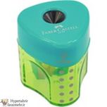 تراش فابر کاستل (Faber-Castell) مدل  گریپ کد 183405-183401 رنگبندی (مشکی- قرمز- آبی-فیروزه ای - فسفری- بنفش )
