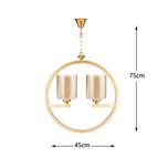 چراغ آویز دو شعله زیمادور مدل لیوسا کد ZD-02