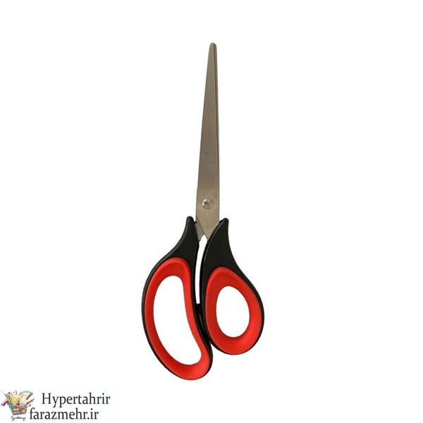 قیچی بیک (BIC ) دسته رنگی  21 سانت گریپ دار رنگبندی (مشکی-طوسی -قرمز-نارنجی )