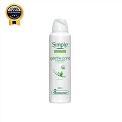 اسپری دئودورانت سیمپل Simple اورجینال Gentle care حجم 250 میل