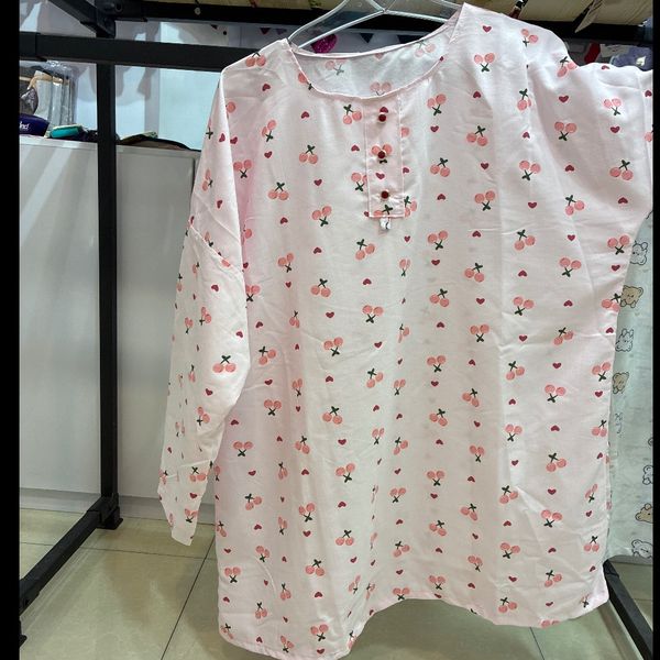 لباس خواب دو تیکه سایز بزرگ نخی کد2