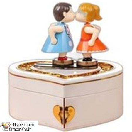 جعبه جواهری موزیکال دختر و پسر قلبی