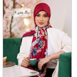 روسری ابریشم توییل طرح گل