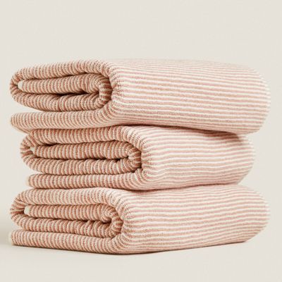 حوله دست و صورت زارا هوم طرح DYED THREAD STRIPED
