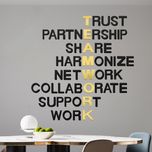 استیکر چوبی آرتافرین طرح "TEAM WORK"