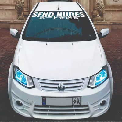 برچسب وین شیلد خودرو طرح send Nuds