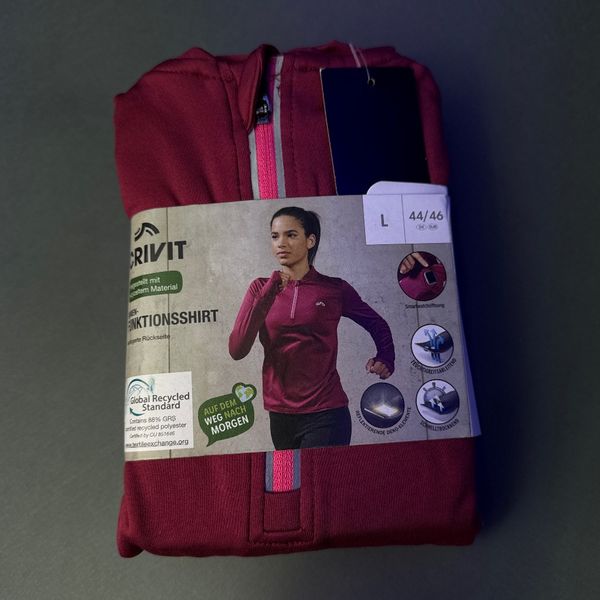 نیم‌زیپ ترمال کریویت funktionshirt Crivit زرشکی