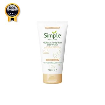 ماسک پاکسازی و سم زدا سیمپل Simple اورجینال خاک رس حجم 50 میل
