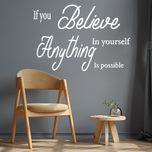 استیکر چوبی آرتافرین طرح "if you believe in yourself anything is possible"