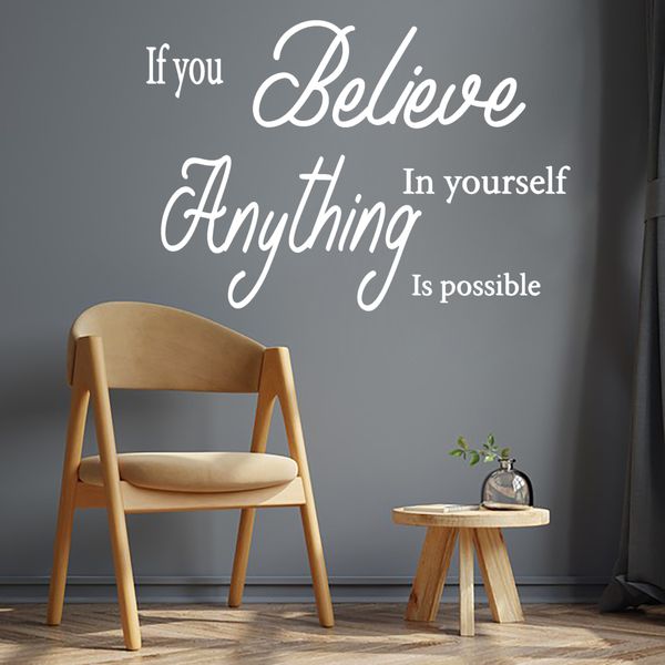استیکر چوبی آرتافرین طرح "if you believe in yourself anything is possible"
