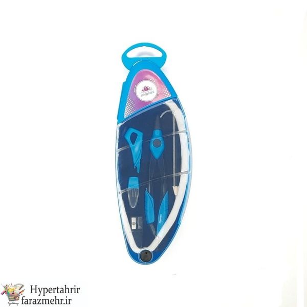 ست پرگار اسکول فنس(schoolfans) کد FA-9236 رنگبندی (آبی -صورتی -نارنجی )