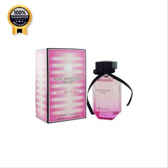 ادکلن ویکتوریا سکرت بامبشل فراگرنس ورد Fragrance World اورجینال رایحه Rose seduction secret حجم 100 میل