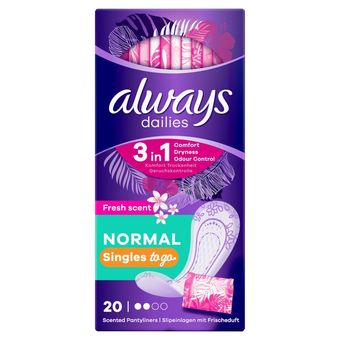 پد روزانه 3 در 1 آلویز Always مدل Normal to go سایز متوسط تعداد 20 عدد