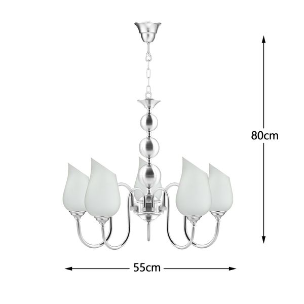 لوستر 5 شعله زیمادور مدل غزال کد ZD-S-11