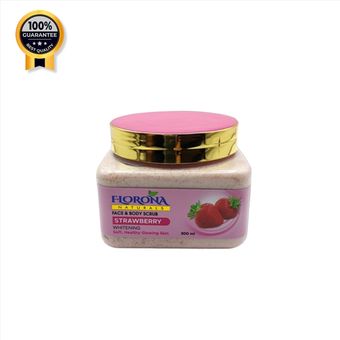 اسکراب شنی لایه بردار توت فرنگی فلورونا Florona اورجینال سفید کننده حجم 300 میل