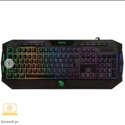 کیبورد گیمینگ تسکو مدل TK 8124، سوییچ ممبران، Full-Size، نورپردازی RGB LED