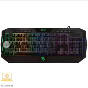 کیبورد گیمینگ تسکو مدل TK 8124، سوییچ ممبران، Full-Size، نورپردازی RGB LED