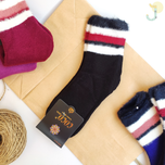 جوراب نیم ساق زنانه لبه موهر و داخل کرک برند COCO & HANA