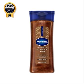 روغن برنز شاین وازلین Vaseline اورجینال Golden Hour Glow Vanilla Cocoa حجم 200 میل