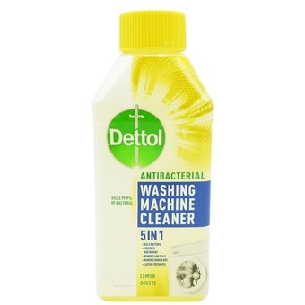 مایع جرم گیر و ضدعفونی کننده ماشین لباسشویی دتول Dettol با رایحه لیمو حجم ۲۵۰ میل