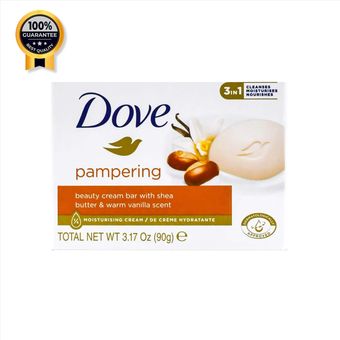 صابون مغذی داو Dove اورجینال سه در یک Pampering رایحه وانیل و شی باتر حجم 90 گرم
