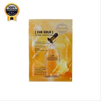 ماسک ورقه ای صورت طلا هپی لیدی Happy Lady فرمول ایتالیایی حجم 28 میلی لیتر