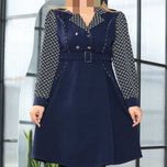 تونیک سارافون چهاردکمه سورمه ای