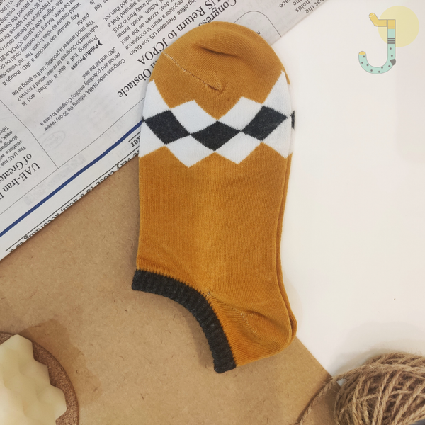 جوراب زیر قوزکی زنانه طرح خشتی برند وارداتی