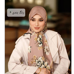 روسری ابریشم توییل طرح گل