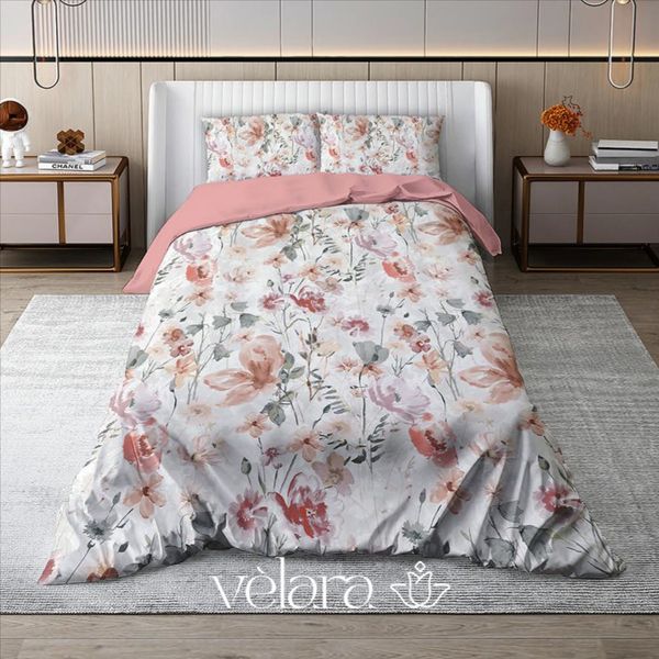 سرویس روتختی پارچه ترک برند ولارا طرح گل و گیاه کد R 175