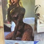 فیشنت بادی پلنگی زنبوری فاق باز دستکش دار