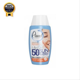 کرم ضد آفتاب بی رنگ پیکسل Pixxel پوست خشک و حساس SPF50 حجم 50 میل