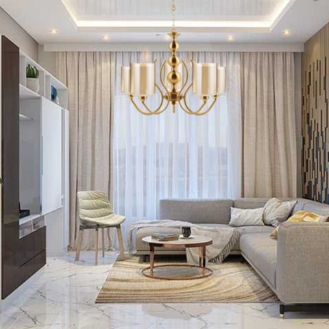 لوستر 5 شعله زیمادور مدل ابشار کد ZD-09