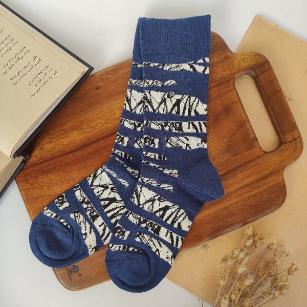 جوراب ساقدار یونیسکس طرح روستیک خطی برند روپاپا