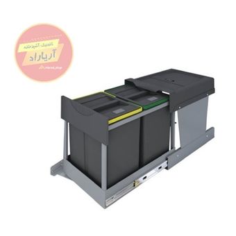 سطل زباله 2 قلو 40 لیتری لینک به درب کد 3655 برند پلاتین