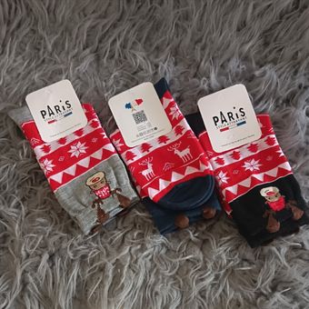 جوراب ساقدار اسپرت طرح گوزن کریسمس 3 رنگ