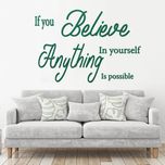 استیکر چوبی آرتافرین طرح "if you believe in yourself anything is possible"