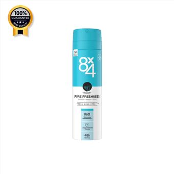 اسپری دئودرانت هشت در چهار 8*4 اورجینال رایحه Pure Freshness حجم 150 میل