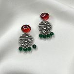 گوشواره نقره لعل